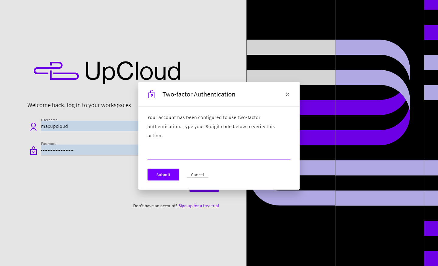 Log in with two-factor authentication