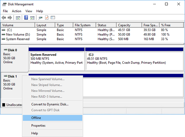 Windows unmount disk