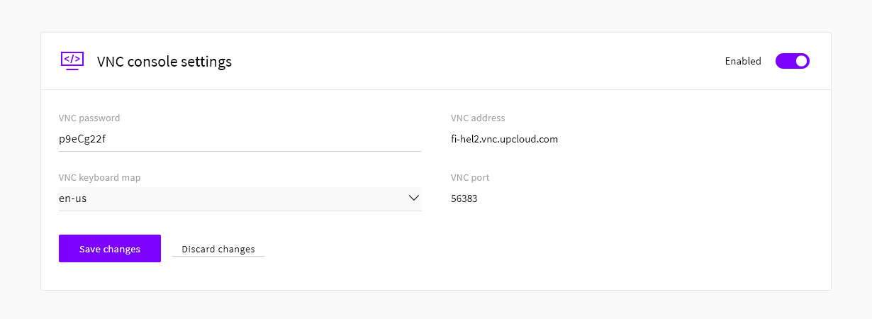 vnc console