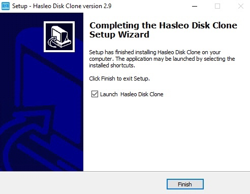 Installing Hasleo Disk Clone software