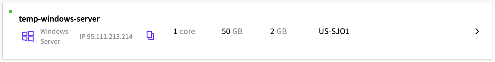 Temporary Windows Server