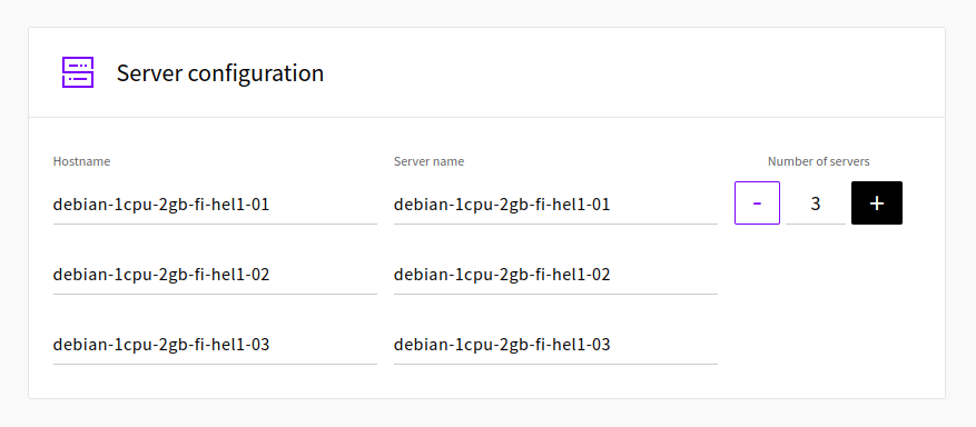 server config