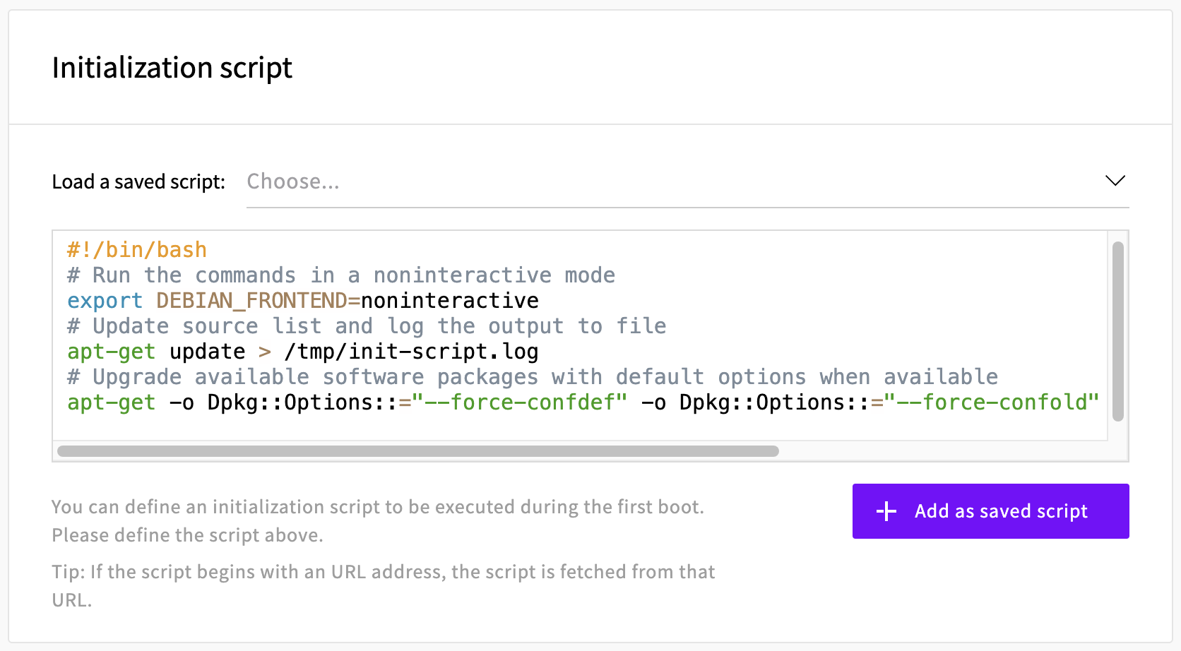 init script