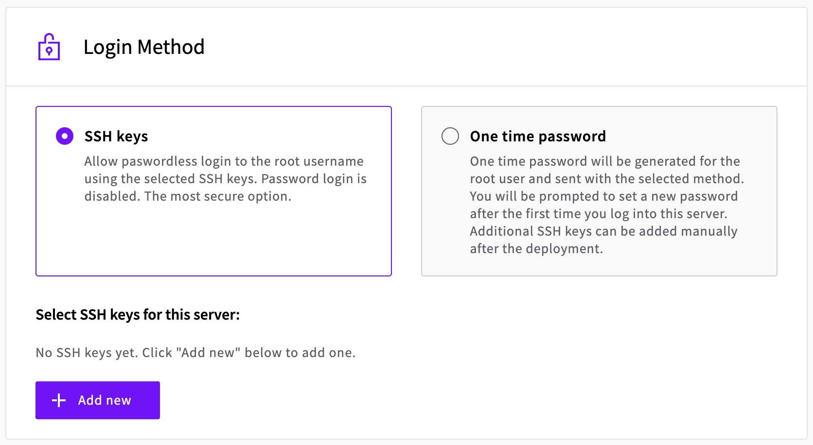 server login ssh