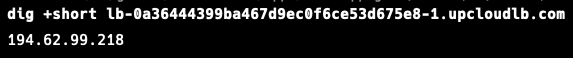 dig +short on the ingress controller