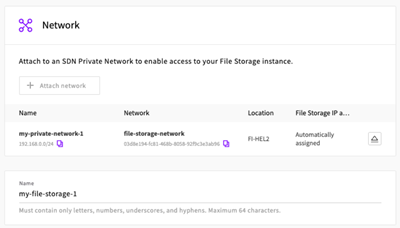 Create File Storage instance