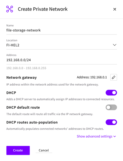 Create SDN Private Network