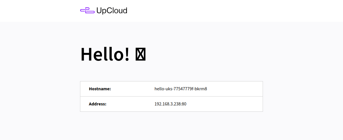 Hello UKS app screen