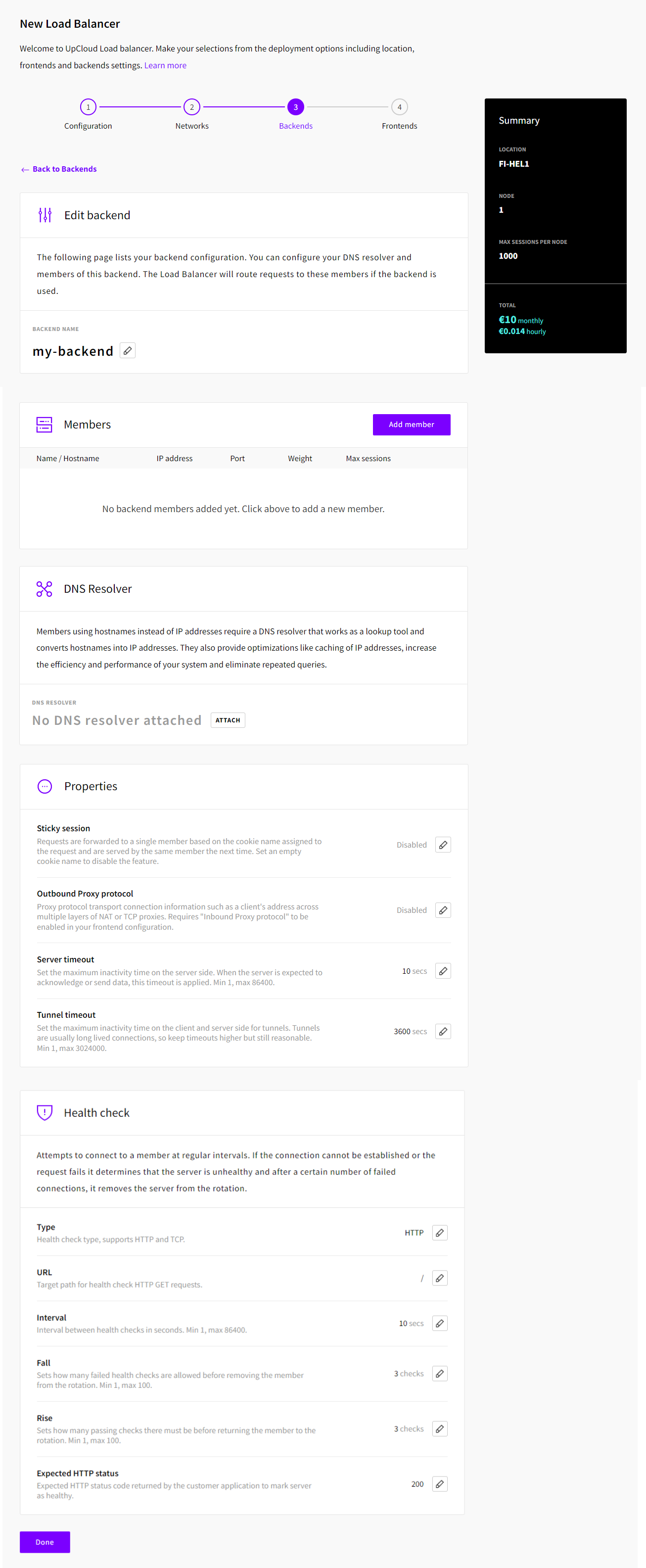 Edit backend