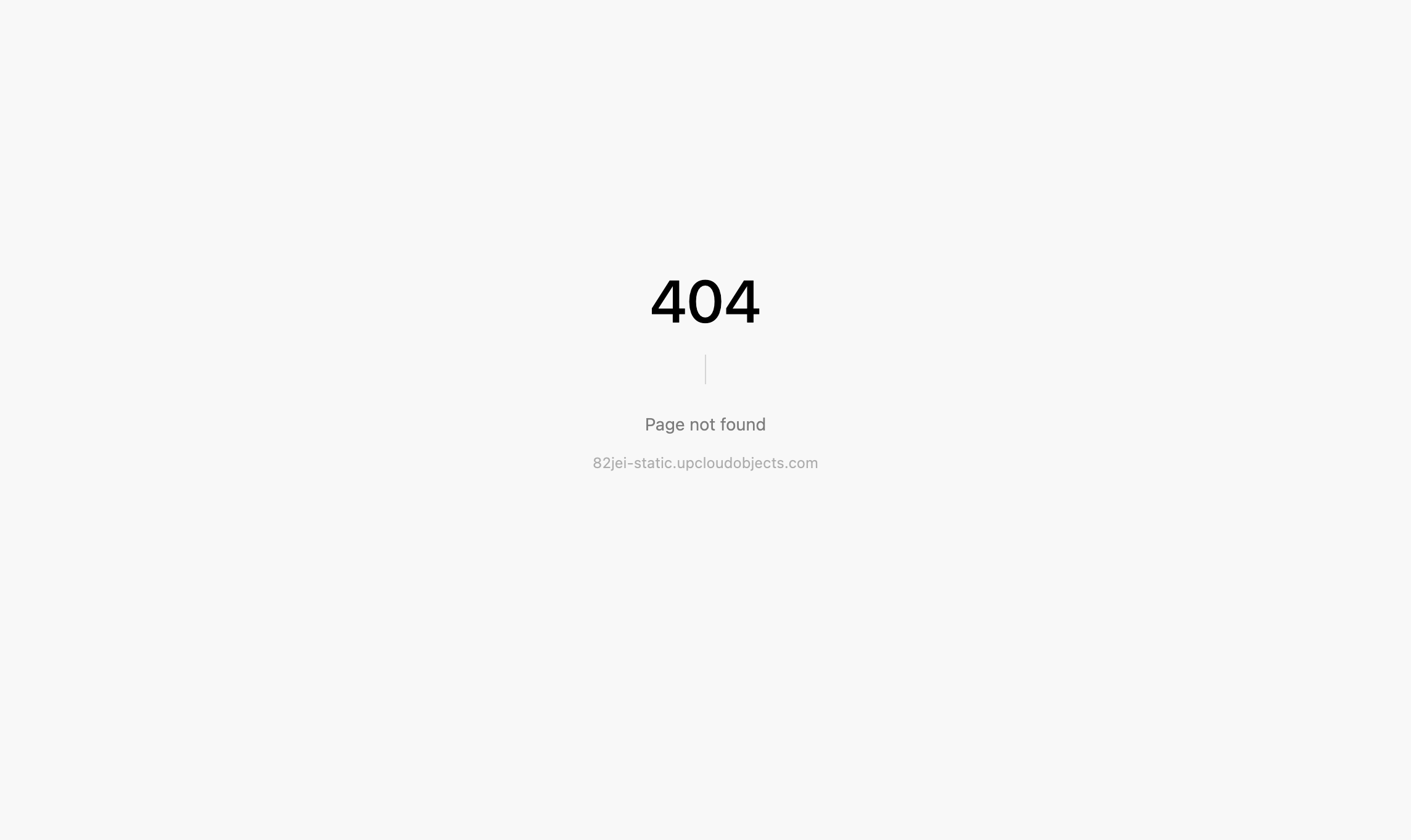 The default 404 error page
