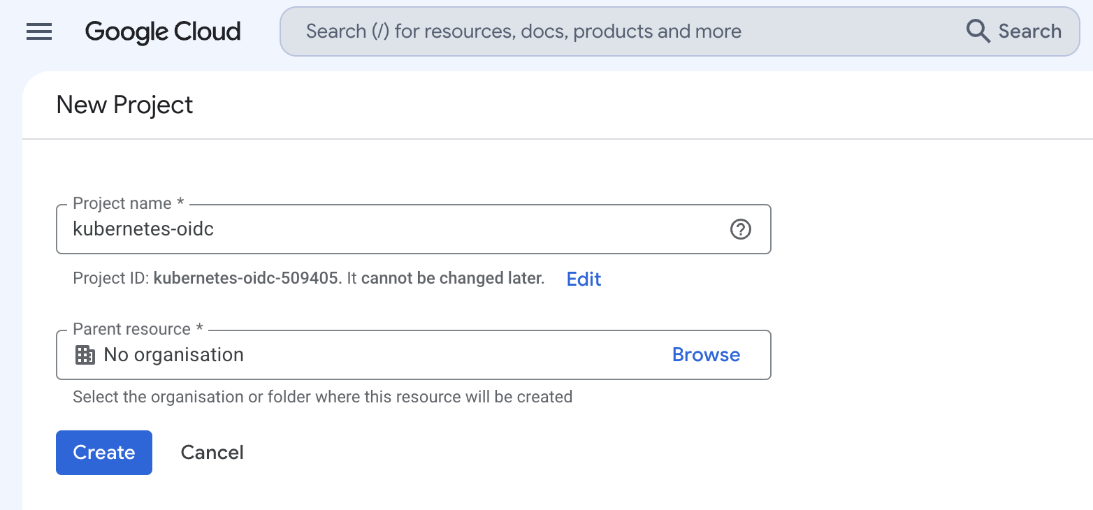 Creating a Google Cloud project