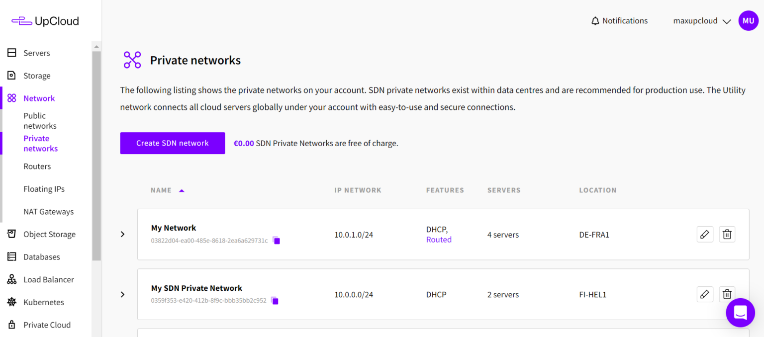 Private networks