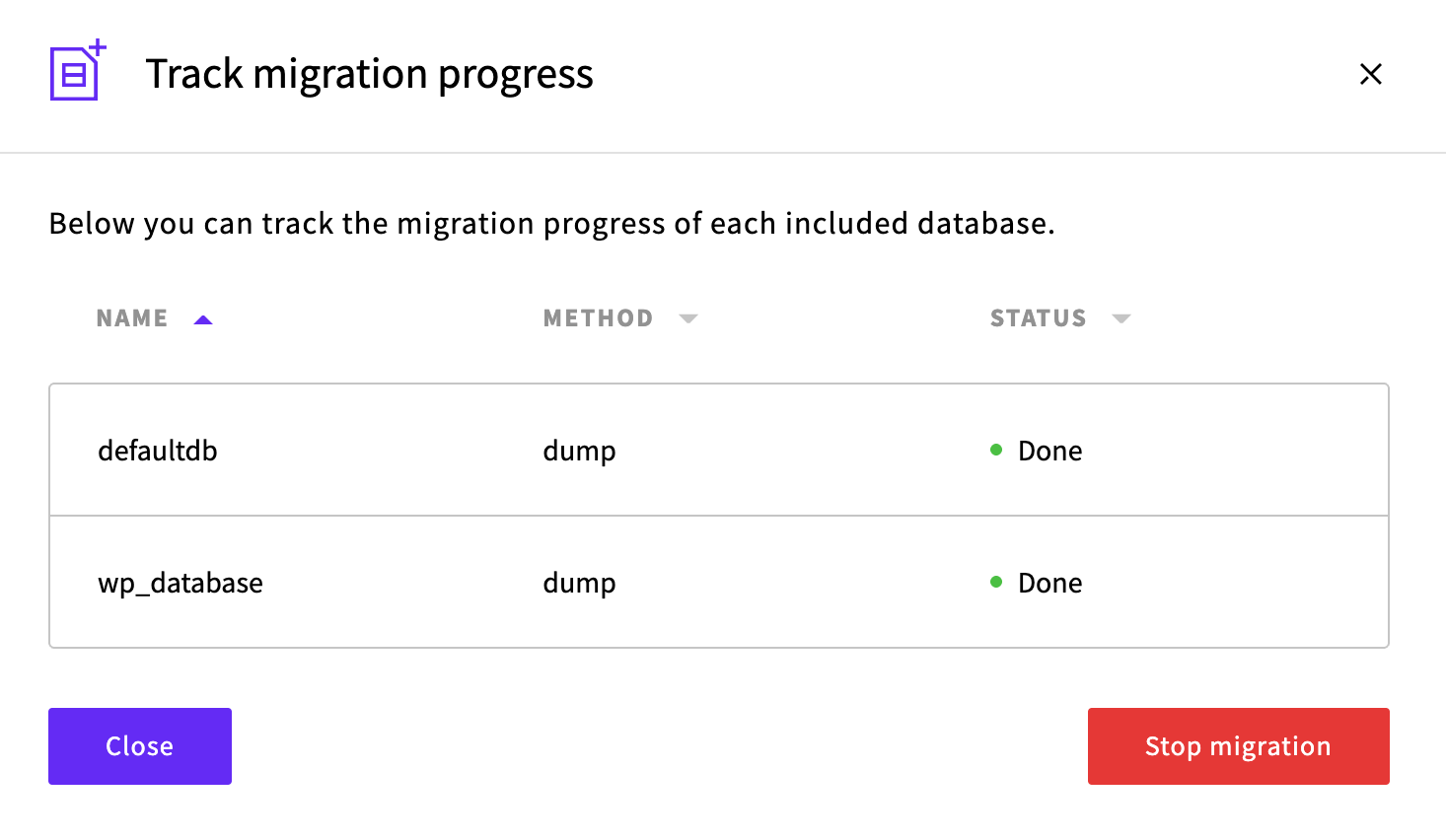 MySQL migration progress monitoring
