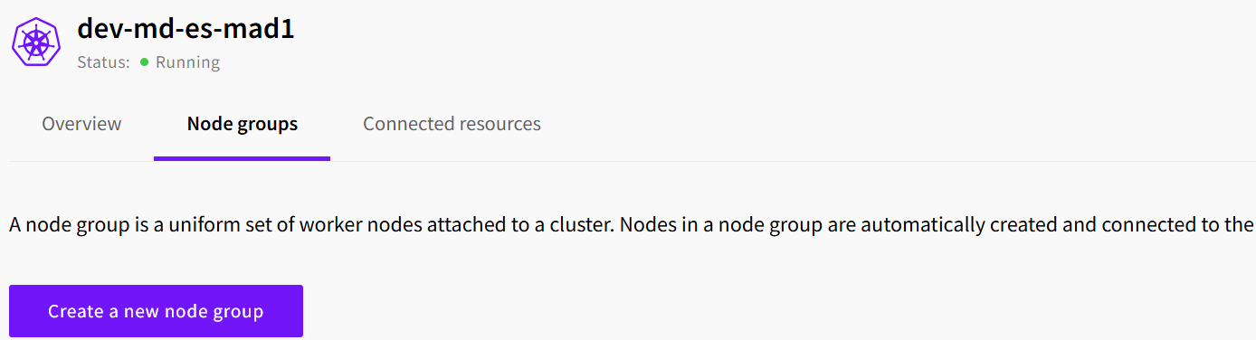 Creating a New Node Group