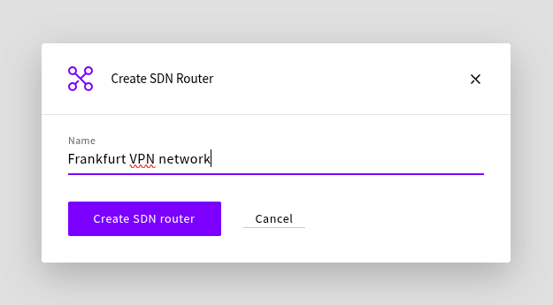 Creating new SDN Router