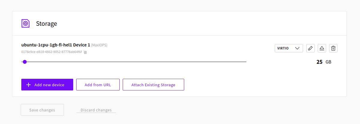 Storage Upload cloud server storage list