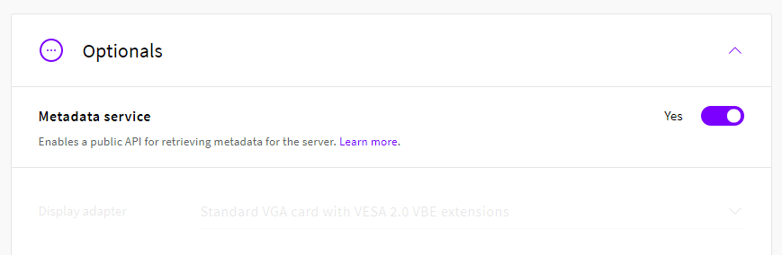 Metadata server details overview