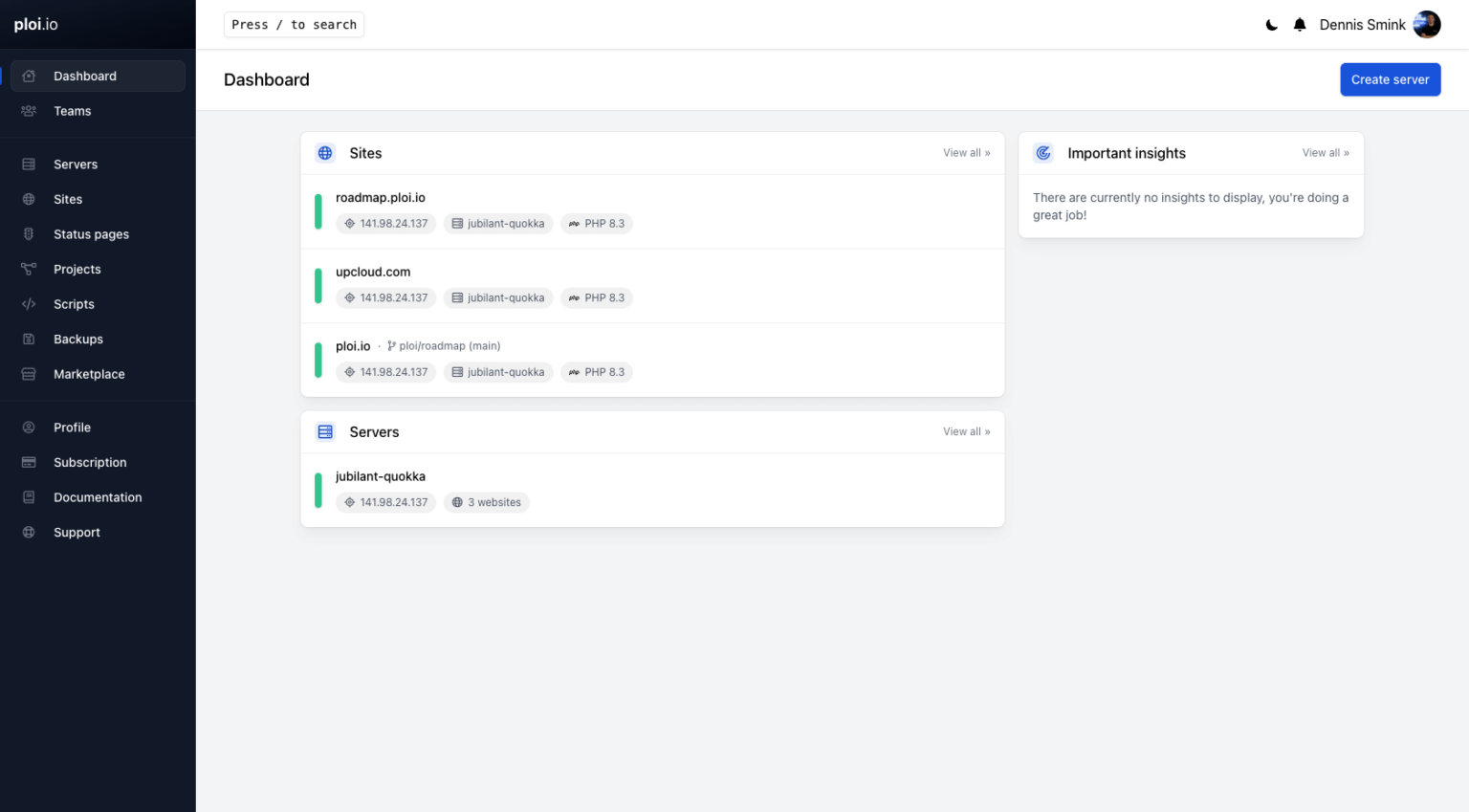 How To Start Deploying Websites With Ploi - UpCloud