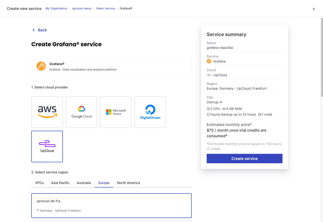 How To Connect Grafana On Aiven With Managed Kubernetes® On UpCloud ...
