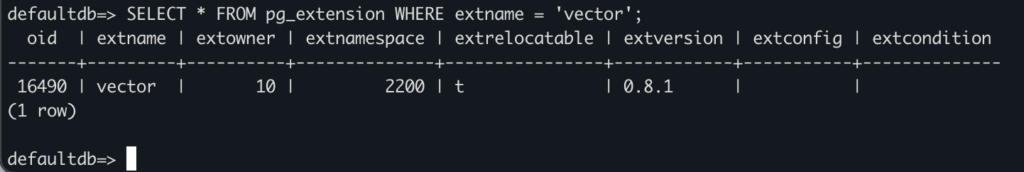 10 pg extension vector enabled - Installing pgvector on UpCloud Managed PostgreSQL