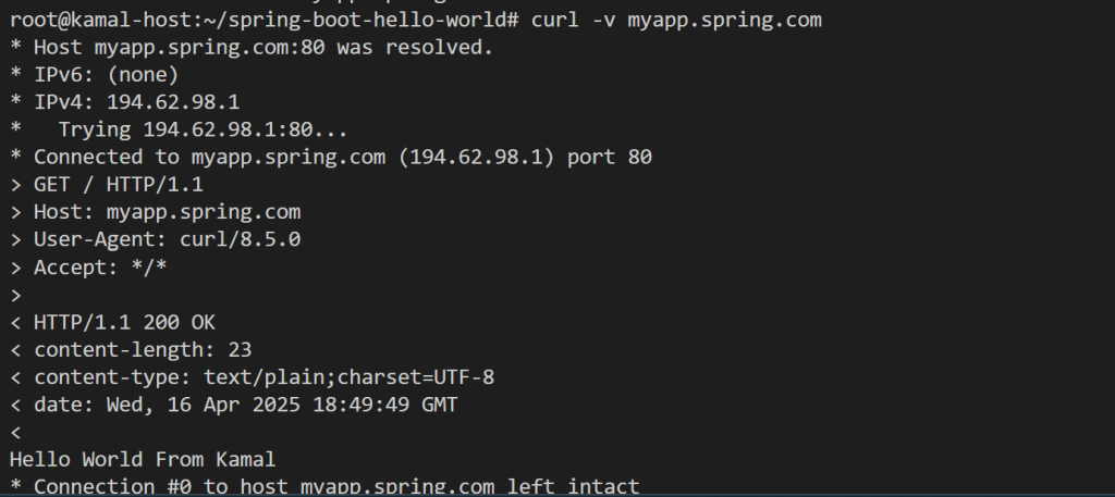 15 kamal test app verbose output - Kamal: A Beginner’s Guide to Deployment and Setup on UpCloud