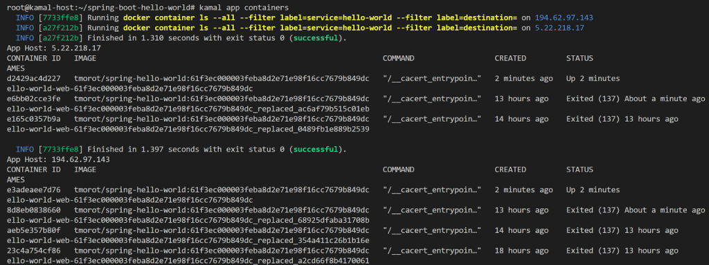 18 kamal list running containers - Kamal: A Beginner’s Guide to Deployment and Setup on UpCloud