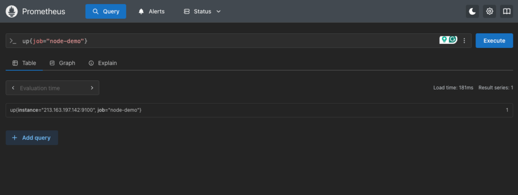 2 check node exporter targets - Monitoring on UpCloud with Prometheus: Part 2
