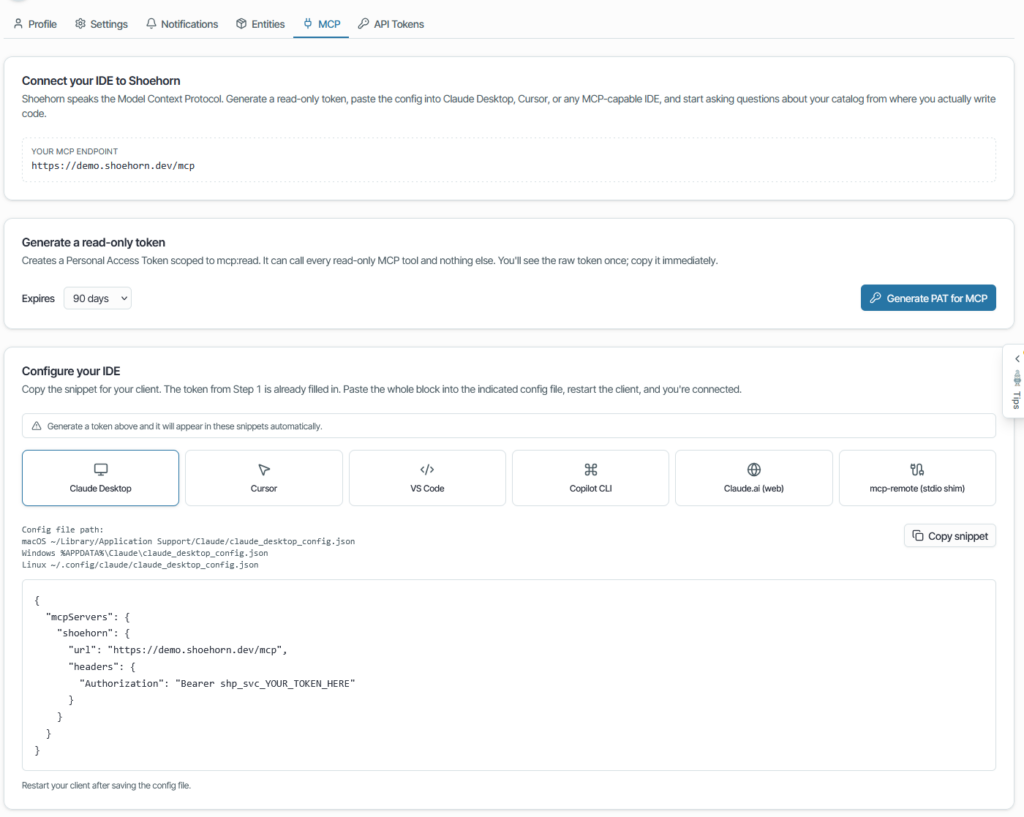 3 shoehorn ide configuration - Shoehorn - Intelligent Developer Platform