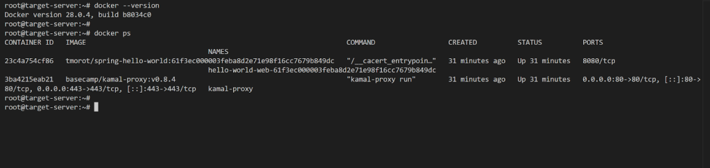 6 kamal connect target server - Kamal: A Beginner’s Guide to Deployment and Setup on UpCloud