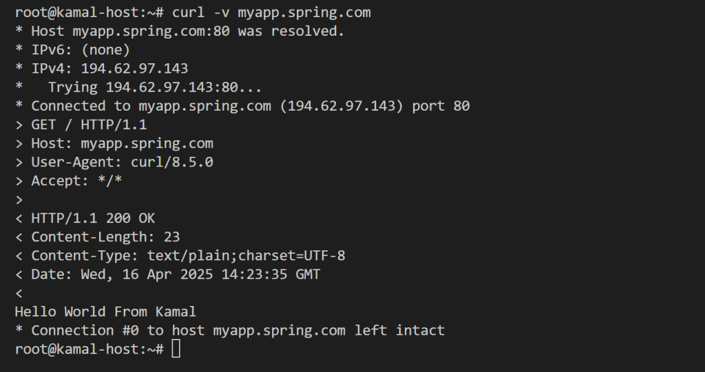 7 kamal app test connection - Kamal: A Beginner’s Guide to Deployment and Setup on UpCloud