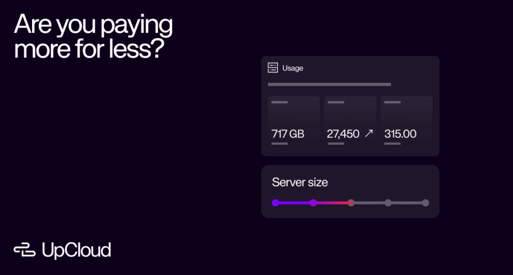 Blog post about seeking value when it comes to cloud infrastructure, so not paying more for less.