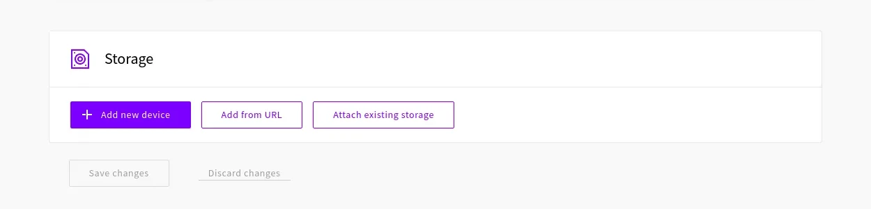 Attaching existing storage