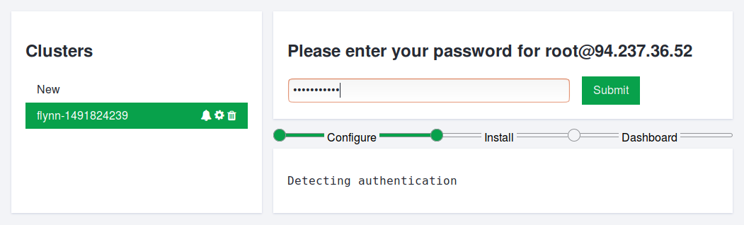 Authenticating with password