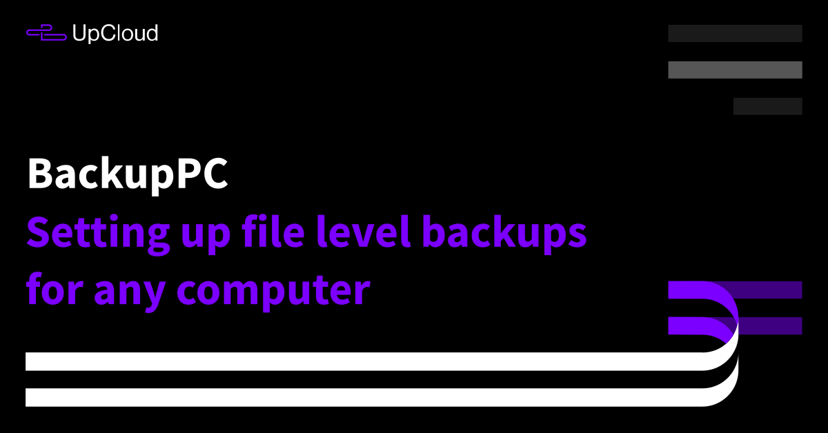 BackupPC setting up file level backups for any computer