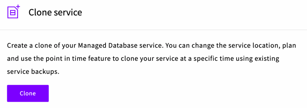 clone database - What You Get When You Choose UpCloud’s Managed Databases