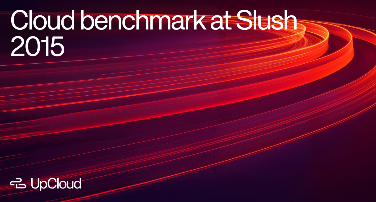 Cloud benchmark at Slush 2015.