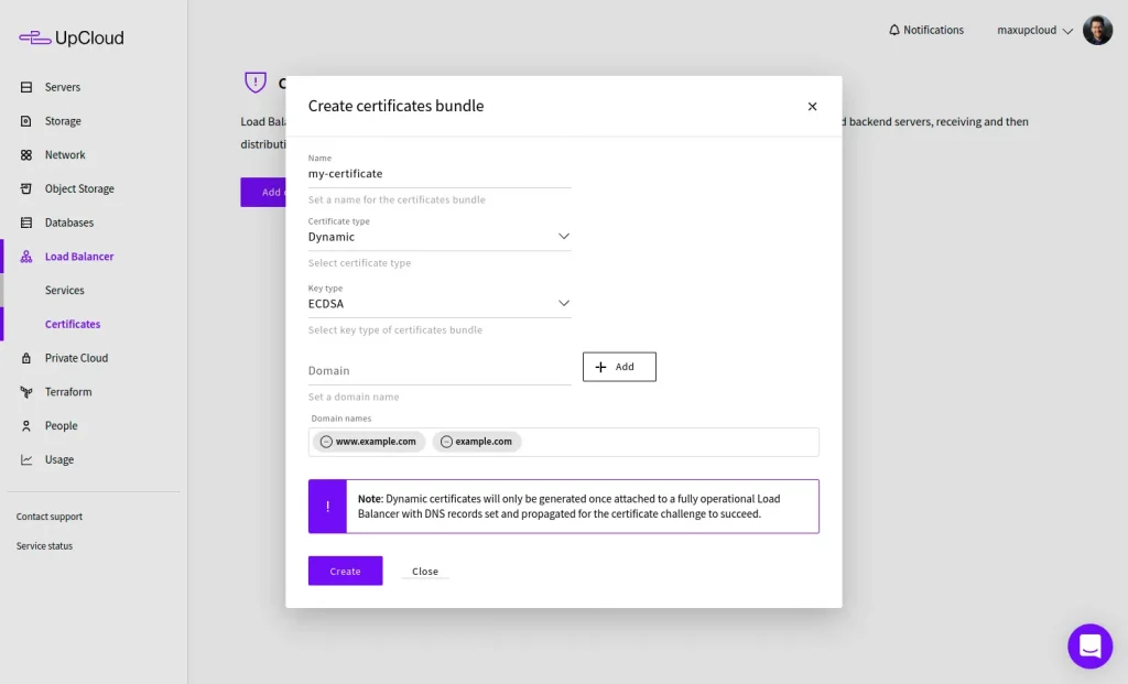 Creating dynamic SSL certificate bundle