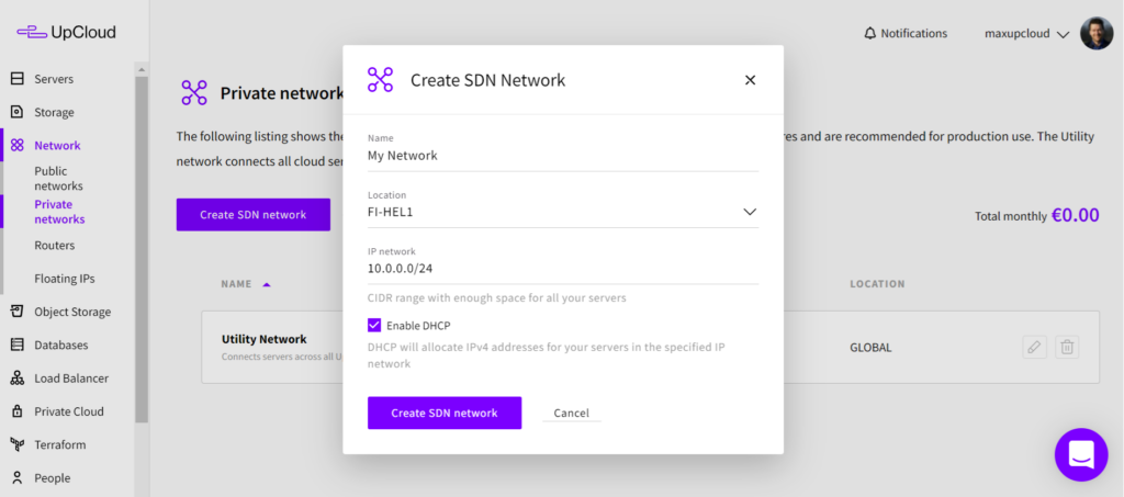 Create SDN Network