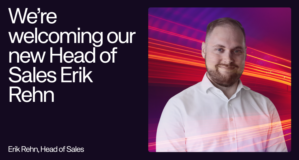 A welcoming blog post about UpCloud's new Head of Sales, Erik Rehn.