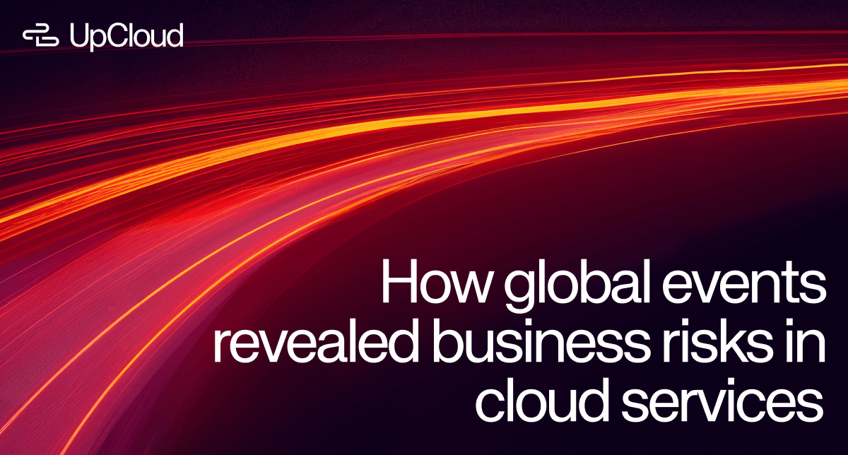 Antti Vilpponen discussing how global events have revealed business risks in cloud services.