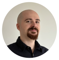 Bearded man in black shirt