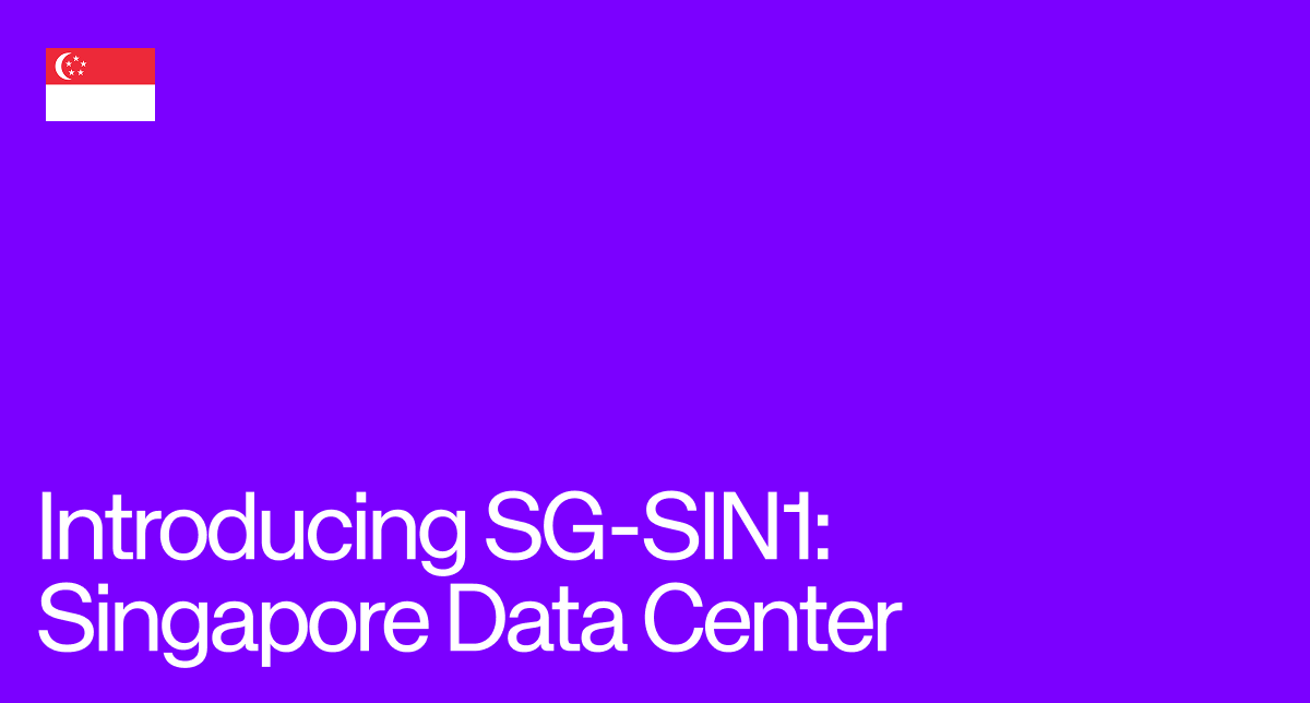 Introduction of the new UpCloud Singapore data center.