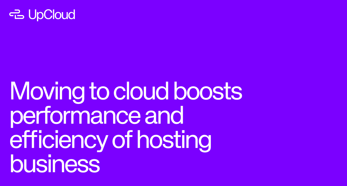 Moving to cloud boosts performance and efficiency of hosting business.