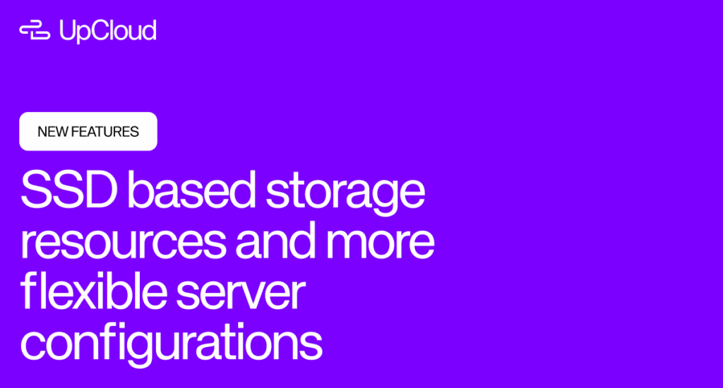 Insightful introduction about SSD based storage resource and more flexible server configuration, accompanied by a minimalistic purple banner design.