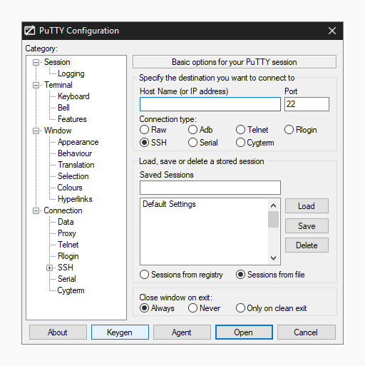 PuTTYtray key generator