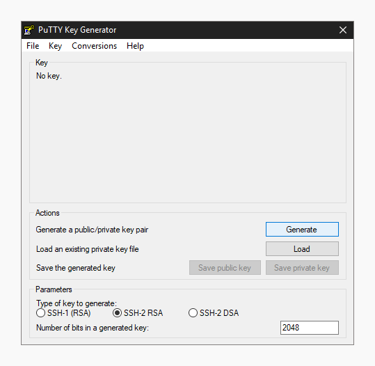 PuTTYtray generate SSH key