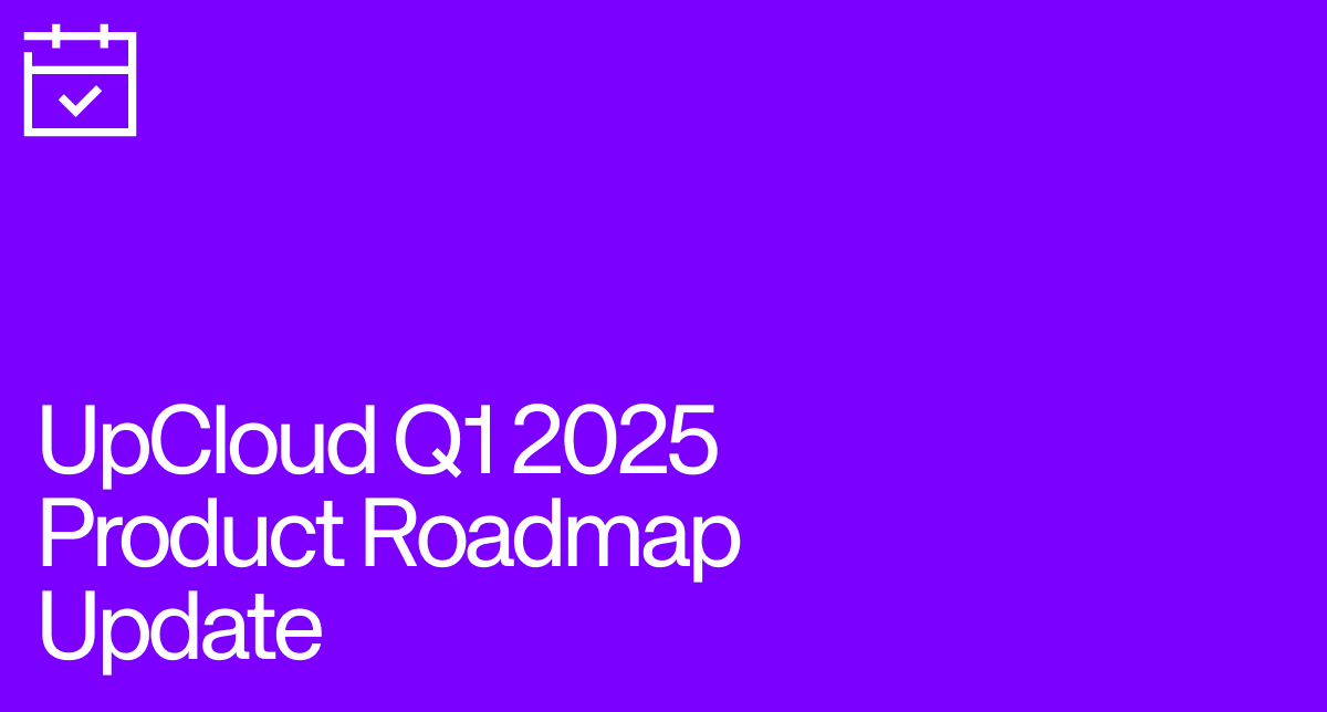Q1 2025 Product Roadmap Update banner with calendar icon, highlighting future product developments.