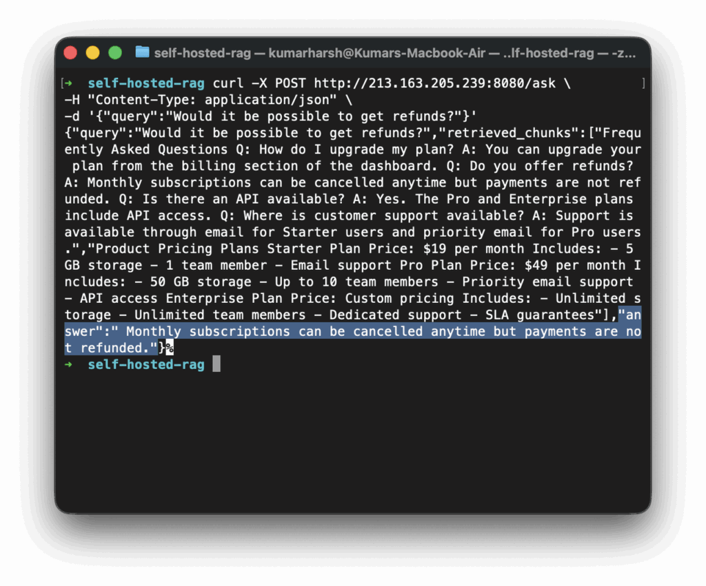 rag testing from local - Building a Self-Hosted RAG System with Open-Source Tools