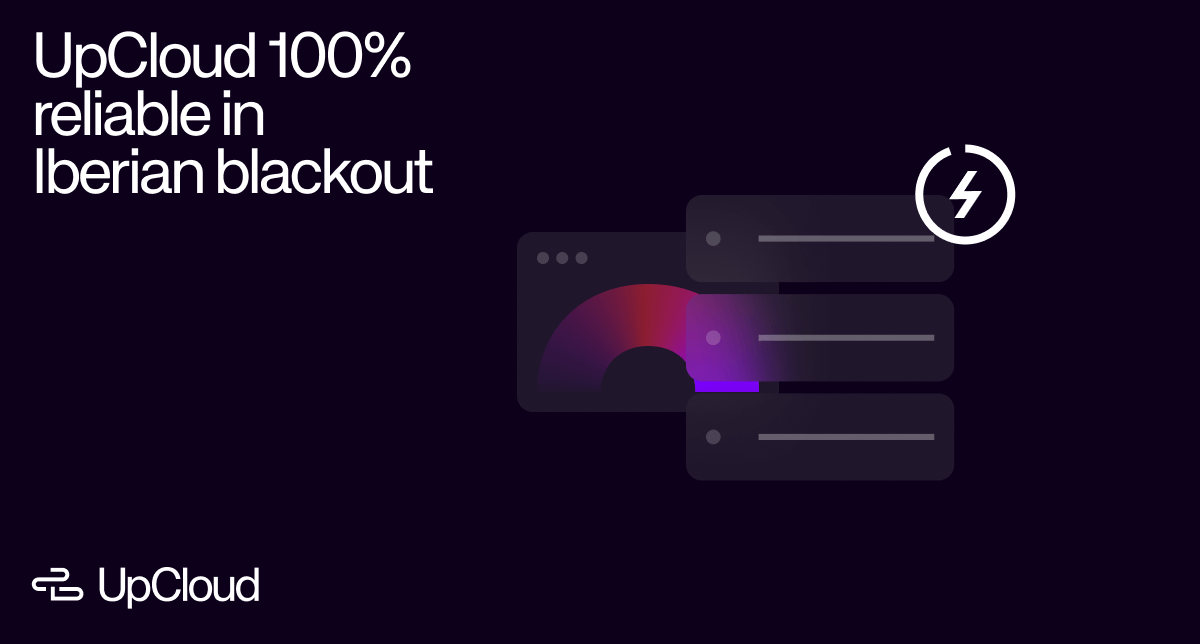 Visualization of UI elements with a lightning bolt icon, signalling 100% reliability during the Iberian blackout in April 2025.