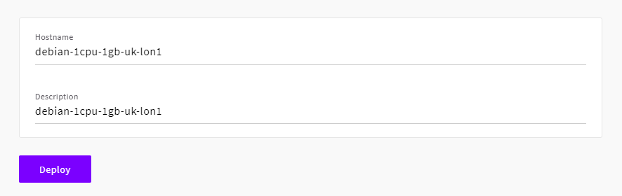 Server hostname